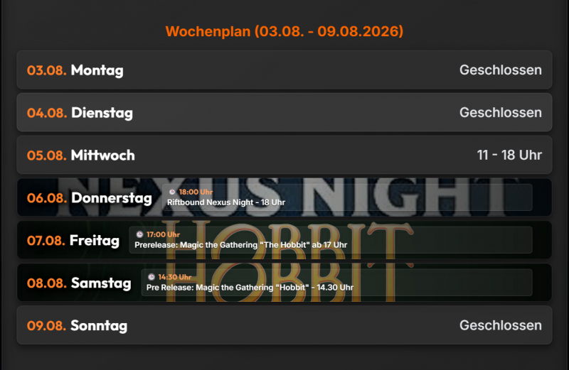 Nächste Termine