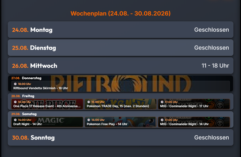 Nächste Termine